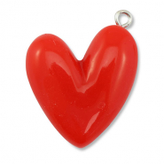 Resin Anhänger Herz Red