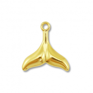 Stainless Steel - Rostfrei Stahl Anhänger Schwanzflosse Gold