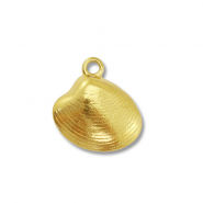 Stainless Steel - Rostfrei Stahl Anhänger Muschel Gold