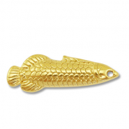 Stainless Steel - Rostfrei Stahl Anhänger Fisch Gold