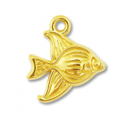 Stainless Steel - Rostfrei Stahl Anhänger Fisch Gold