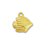 Stainless Steel - Rostfrei Stahl Anhänger Fisch Gold