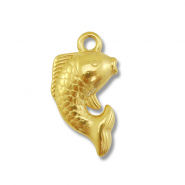 Stainless Steel - Rostfrei Stahl Anhänger Fisch Gold