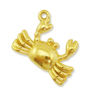 Stainless Steel - Rostfrei Stahl Anhänger Krabbe Gold