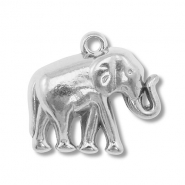 Stainless Steel - Rostfrei Stahl Anhänger Elefant Silver