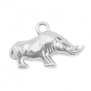 Stainless Steel - Rostfrei Stahl Anhänger Nashorn Silver