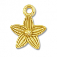 Stainless Steel - Rostfrei Stahl Anhänger Blume Gold