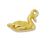 Stainless Steel - Rostfrei Stahl Anhänger Schwan Gold