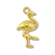 Stainless Steel - Rostfrei Stahl Anhänger Flamingo Gold