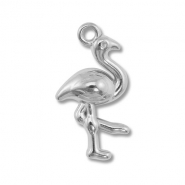 Stainless Steel - Rostfrei Stahl Anhänger Flamingo Silver