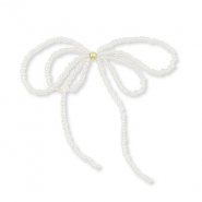 Statement-Anhänger Schleife Silverlined transparent-gold