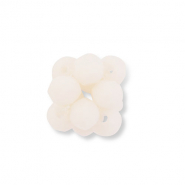 Top Facett Perlen Anhänger Blume Nude peach