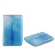 Naturstein Perlen Achat Rechteck Transparent blue