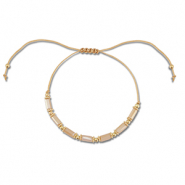 Trendy Armbänder Gemischte Perlen Light brown-gold