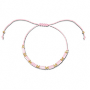 Trendy Armbänder Gemischte Perlen Light pink-gold