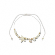 Trendy Armbänder Gemischte Perlen White-gold