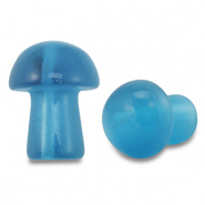Naturstein Perlen Glas Fliegenpilz Blue
