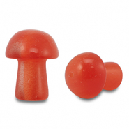 Naturstein Perlen Glas Fliegenpilz Coral red