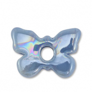DQ Griechische Keramik Perlen Schmetterling Blue