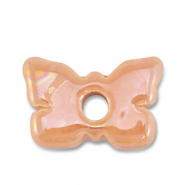 DQ Griechische Keramik Perlen Schmetterling Coral peach