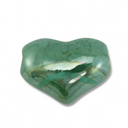 DQ Griechische Keramik Perlen Herz Turquoise green