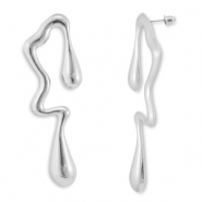 Trendy Ohrringe Irregular Silver