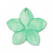 Muschel Anhänger Blume Green