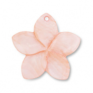 Muschel Anhänger Blume Peach pink