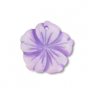 Muschel Anhänger Blume Purple