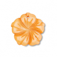 Muschel Anhänger Blume Orange