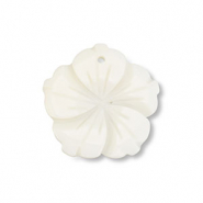 Muschel Anhänger Blume White