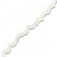 Muschel Perlen Mond Off white