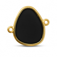 Metall Anhänger DQ Zwischenstück Black-Gold (Nickelfrei)