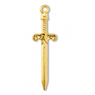 Metall Anhänger DQ Schwert Gold (Nickelfrei)