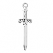 Metall Anhänger DQ Schwert Antik silber (Nickelfrei)
