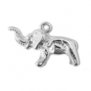 Metall Anhänger DQ Elefant Antik silber (Nickelfrei)