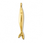 Metall Anhänger DQ Fisch Gold (Nickelfrei)