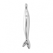 Metall Anhänger DQ Fisch Antik silber (Nickelfrei)