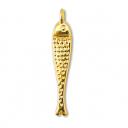 Metall Anhänger DQ Fisch Gold (Nickelfrei)