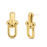 Metall Zubehör DQ Ohrringe Gold (Nickelfrei)