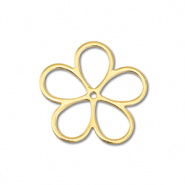 Metall Anhänger DQ Blume Gold (Nickelfrei)