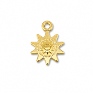 Metall Anhänger DQ Sonne Gold (Nickelfrei)