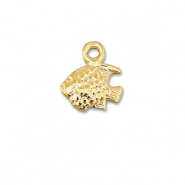 Metall Anhänger DQ Fisch Gold (Nickelfrei)