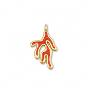 Metall Anhänger DQ Koralle Red-Gold (Nickelfrei)
