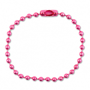 Farbiges Zubehör Ballchain mit Verschluss Shiny dark pink
