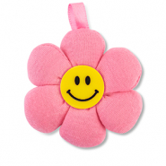 Statement-Anhänger Blume Pink-yellow-black
