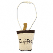 Statement-Anhänger "Coffee" Beige-brown