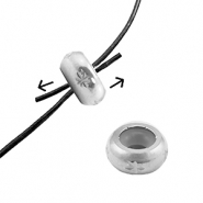 Stainless Steel - Rostfrei Stahl Schmuckzubeh&ouml;r Smart-Stopperperlen mit Motiv 10mm Silver