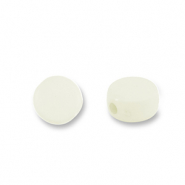 Acryl Perlen Disc Off white
