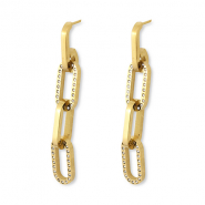 Ohrringe aus Stainless Steel - Rostfreiem Stahl Kette Gold